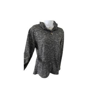 dark gray cowl neck top by shape active wear